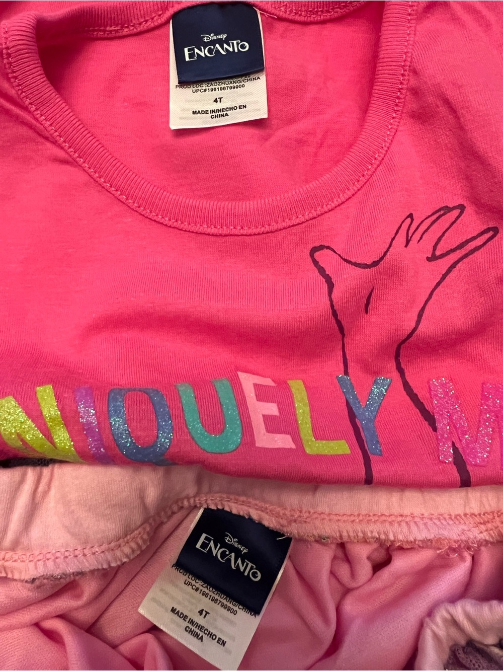 Disney Encanto Pink Tee with Glitter Letters & Tulle Skirt Set - Picture 4 of 4